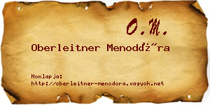 Oberleitner Menodóra névjegykártya